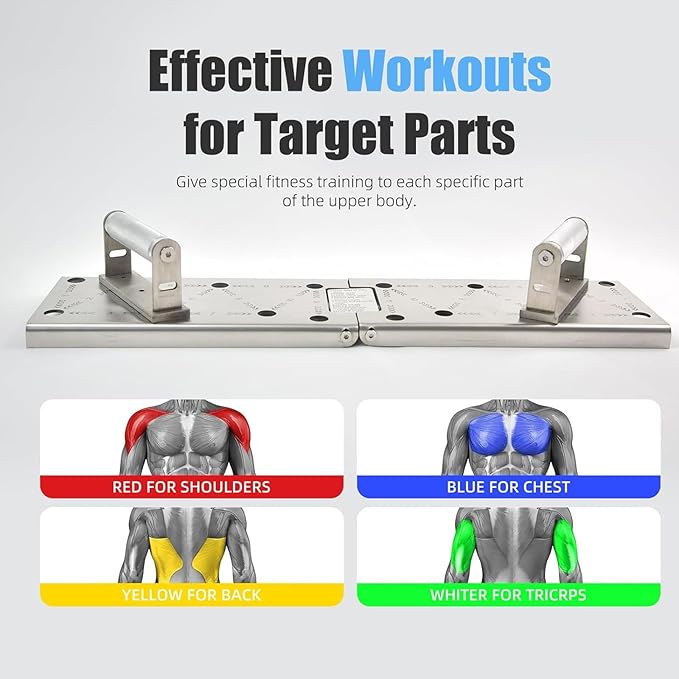 Push Up Board Full Metal Multi Functional Heavy Duty pushup board Pectoral Muscle Arm Exercise Professional Equipment Home Gym Equipment, Best Choice for Fitness Professionals Gift