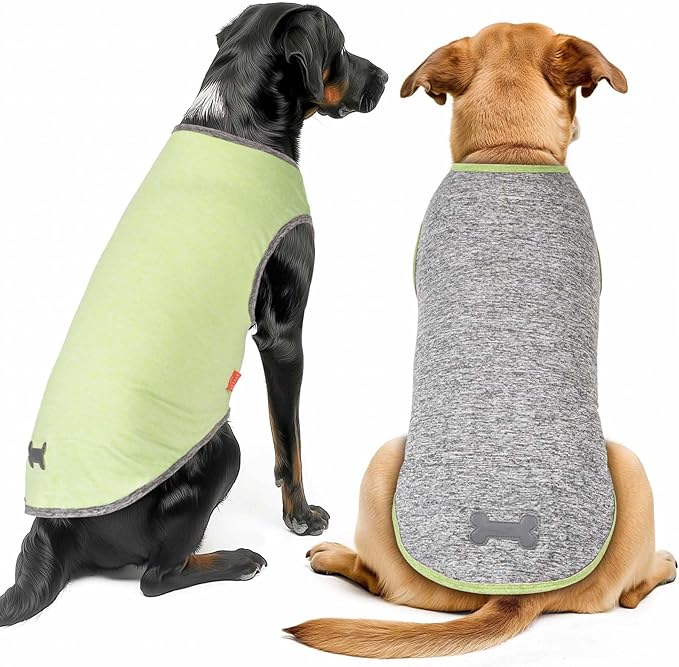 KYEESE 2Pack Dog Shirts with Reflective Label Sun Protection Quick Dry Dog T Shirt Soft Tank Top Stretchy Sleeveless Pet Vest Lightweight Pet Clothes, XX-Large