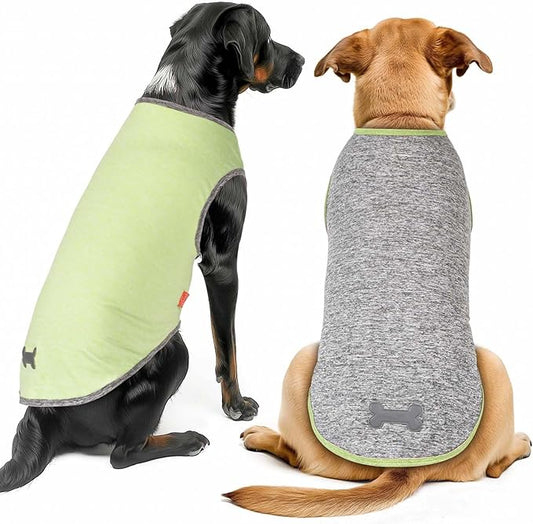 KYEESE 2Pack Dog Shirts with Reflective Label Sun Protection Quick Dry Dog T Shirt Soft Tank Top Stretchy Sleeveless Pet Vest Lightweight Pet Clothes, XX-Large