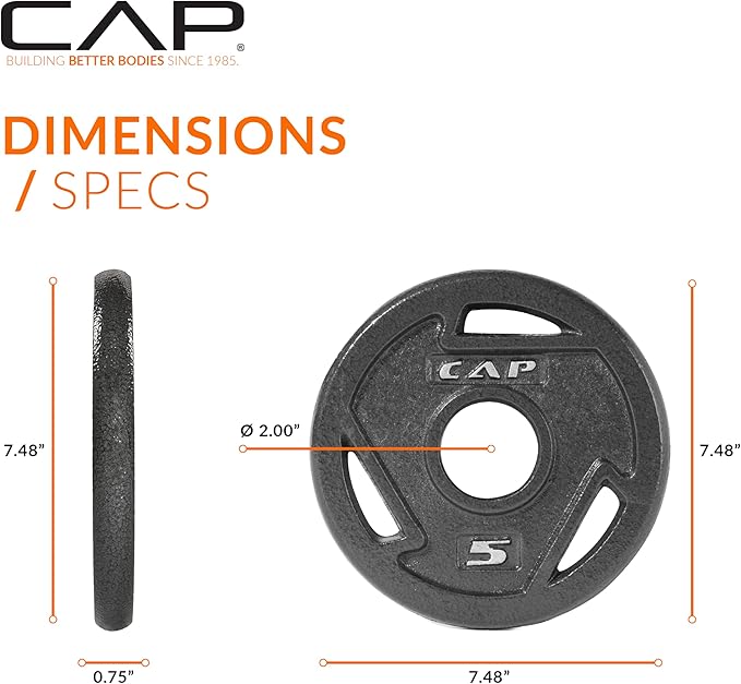 CAP Barbell 2-Inch Olympic Grip Weight Plate