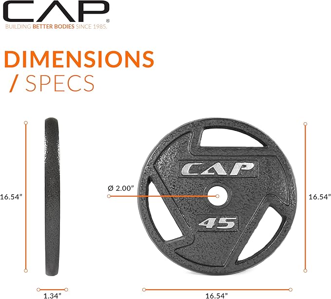 CAP Barbell 2-Inch Olympic Grip Weight Plate