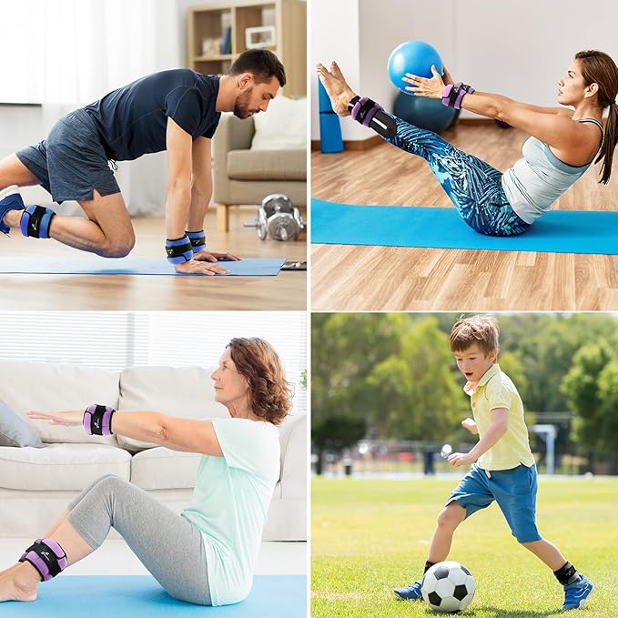 Sportneer Adjustable Ankle Weights for Women and Men：1 1 2 2 3 3 4 4 6 6 7 7 8 8 10 10 lbs