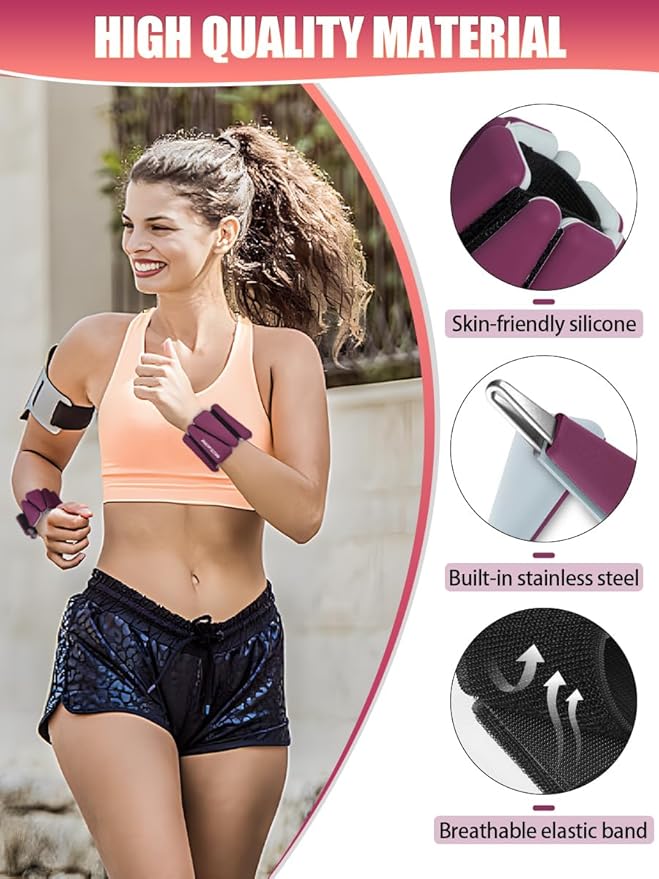 Wrist Ankle Weights Adjustable Training Intensity for Strength 2