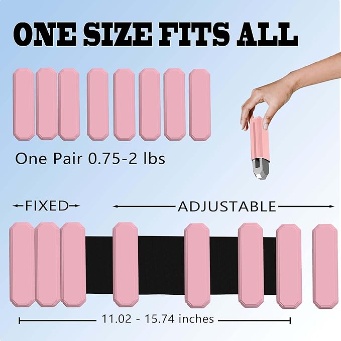 Pilates Wrist And Ankle Weights For Women At Home 1 lb 2 For