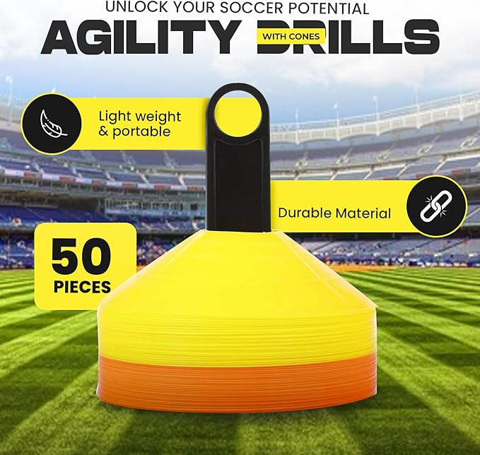 Soccer Disc Cones – Set of 50 Agility