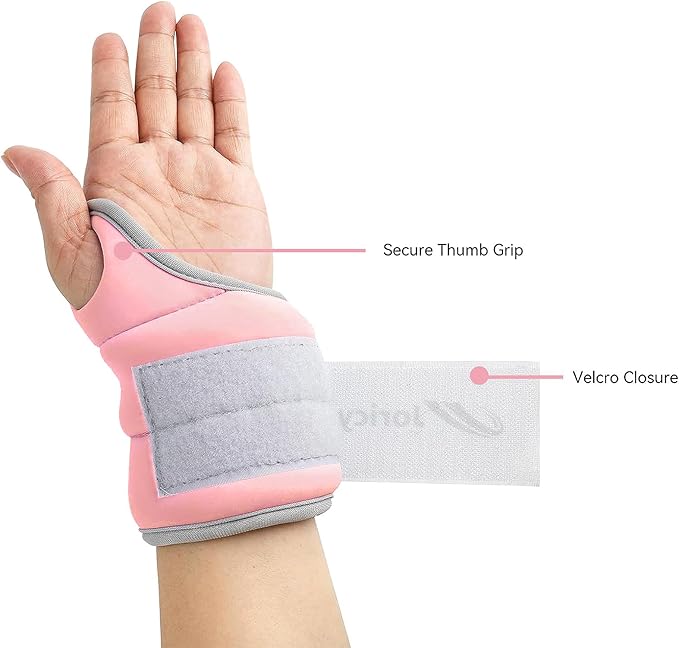 Wrist Weights with Thumb Loops Lock for Women Men Kids 1 Pair 2 3 4 5 6 LBS Arm Weight Ankle Weights Weighted Gloves for Running Walking Jogging Physical Therapy Gym Workout Cardio Exercises