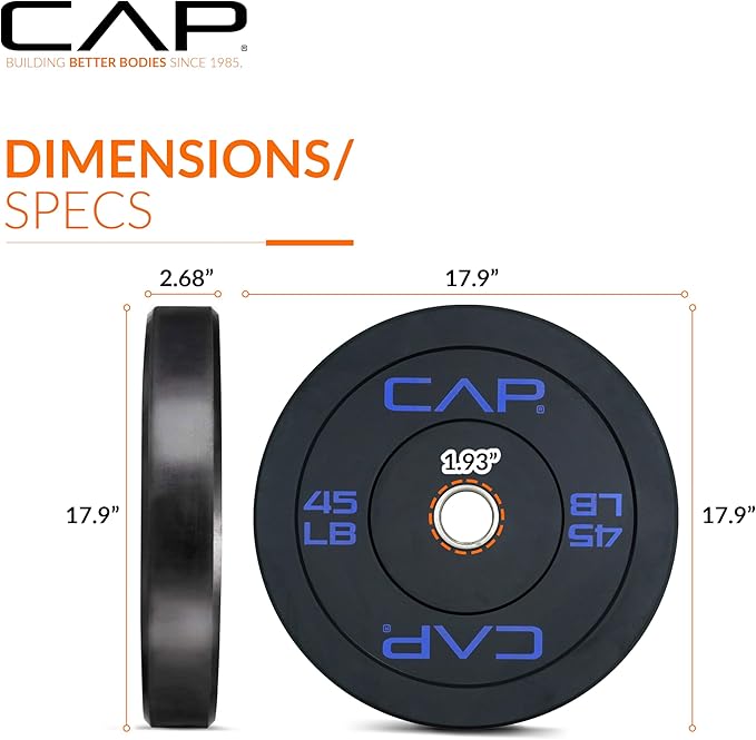 CAP Barbell Rubber Olympic Bumper Plate