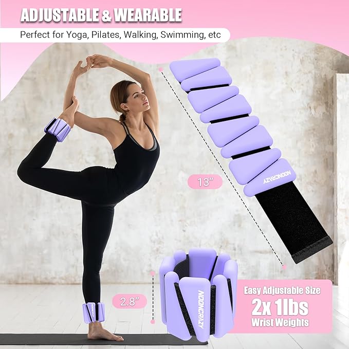 Wrist Ankle Weights Bangles 2lb for Women 2)