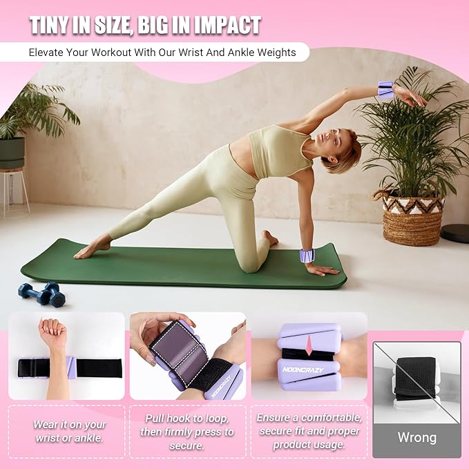 Wrist Ankle Weights Bangles 2lb for Women 2)