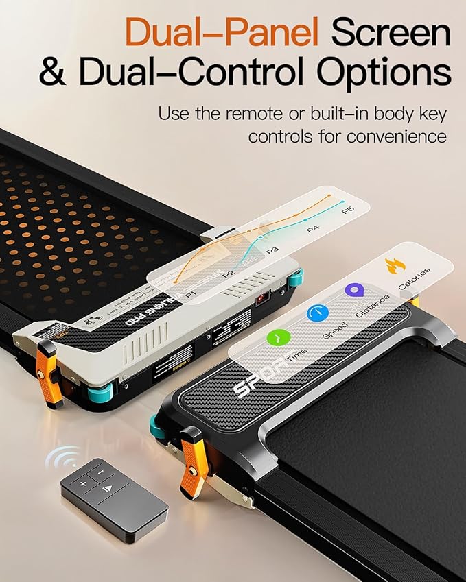 Versatile Walking Pad Treadmill with Incline - Dual-Sided Under Desk Treadmill with Foot Massage,2 in 1 Walking Pad for Home/Office, Portable Compact Treadmills with 330LBS Weight Capacity