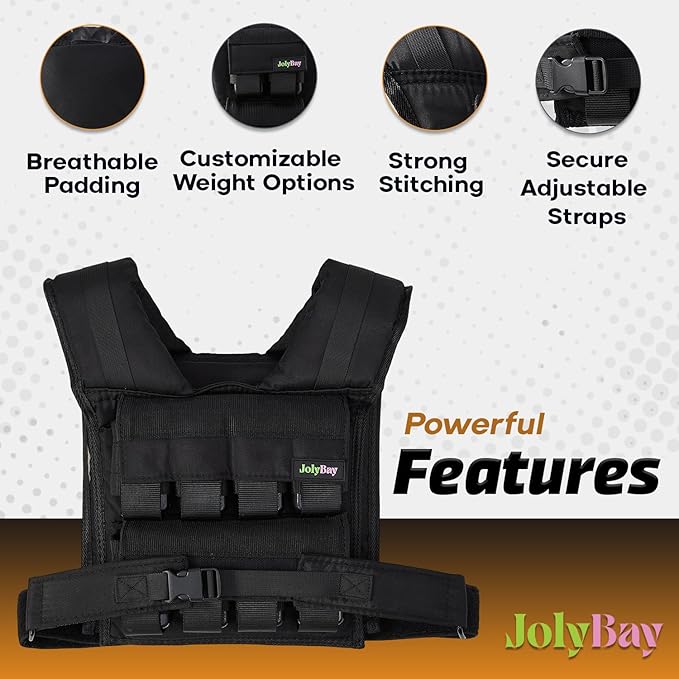 Adjustable Weighted Vest for Men – 20 LBS | 35 LBS Compact Fitness Vest with Durable Oxford Cloth, Ideal for Running, Cardio, CrossFit, Gym, Core Balance, Posture Support, and Strength Training