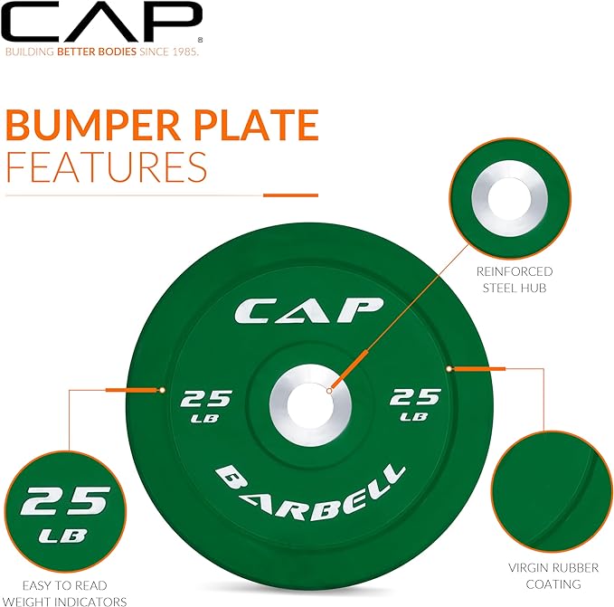CAP Barbell Rubber Olympic Bumper Plate
