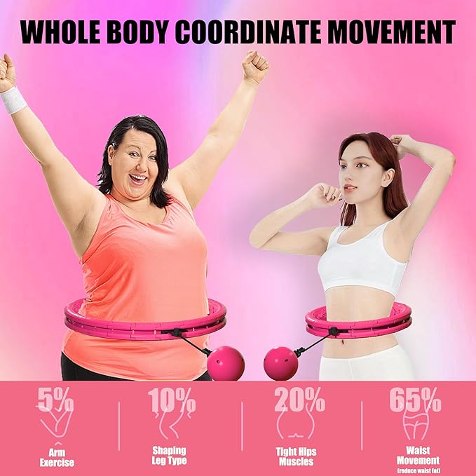 Infinity Fitness Hoop Plus Size Weighted Fitness Ring 32 Detachable 2 in 1 for