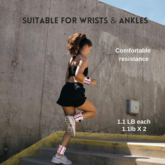 Ankle weights and Adujstable Wrist Weights for Women 2 (1.1 (1.1 lb