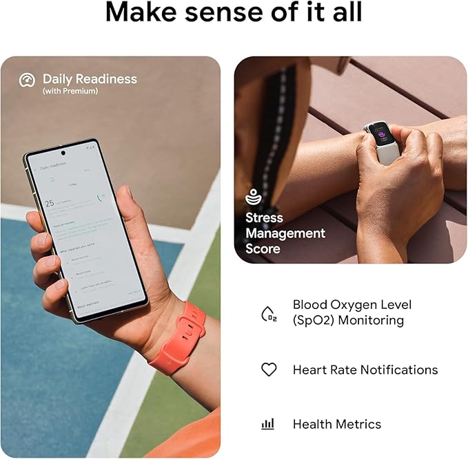 Fitbit Charge 6 Activity Tracker Heart Rate Monitoring 7-Day Battery,