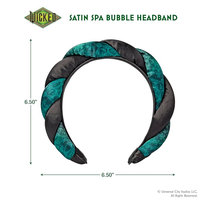 Wicked Elphaba Satin Twisted Spa Headband - Makeup Headband - Scunci by Conair