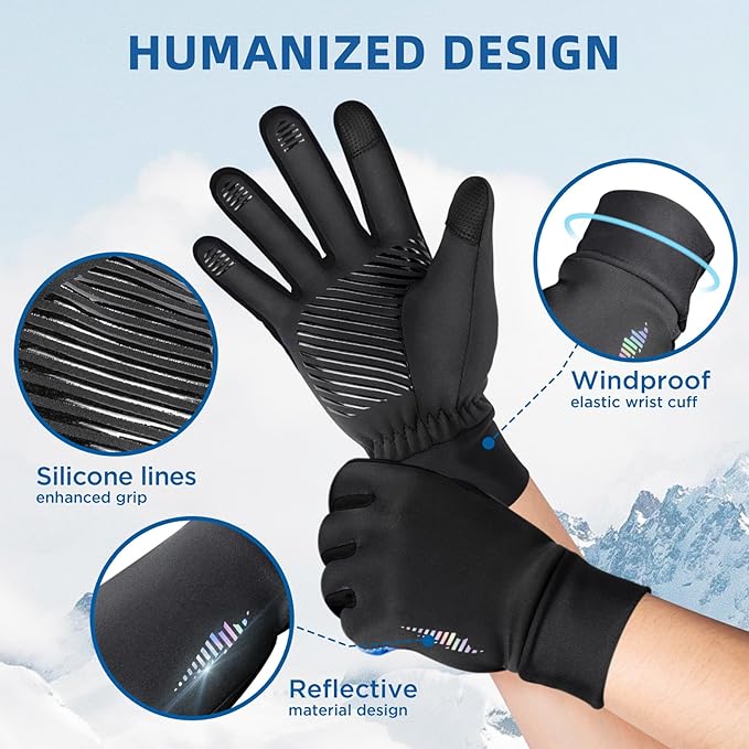 SIMARI Kids Winter Gloves Touchscreen Warm Thermal Water-Resistant for Boy Girl Running Cycling Snow Skiing in Cold Weather