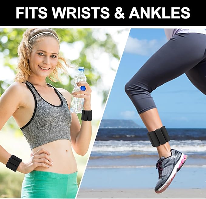 Wearable wrist weights and ankle weights ，1-2 lb.