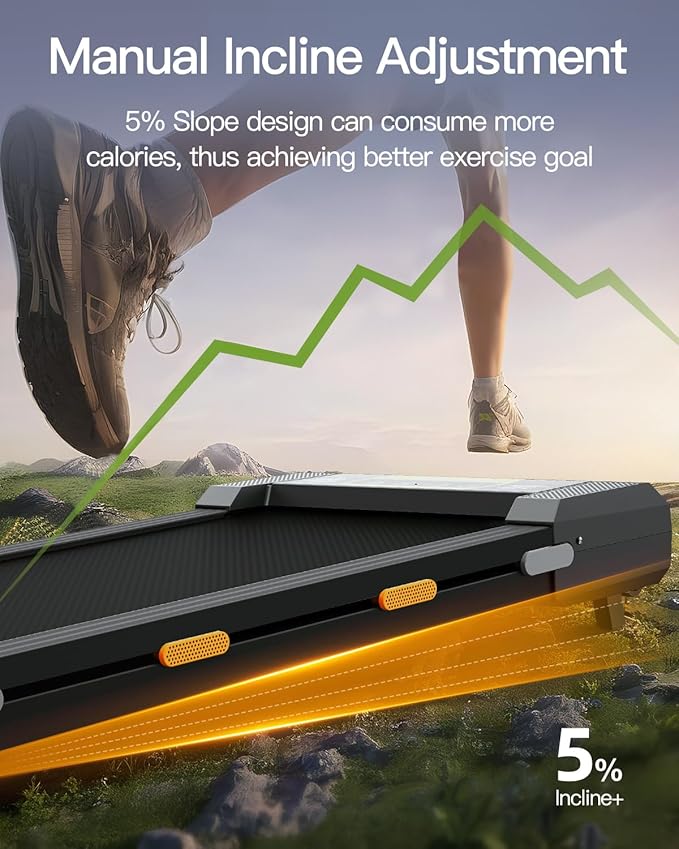 Walking Pad with Incline, Under Desk Treadmill for Home, 2.5HP Portable Treadmills with Remote Control, 4 in 1 Incline Treadmill with LED Display