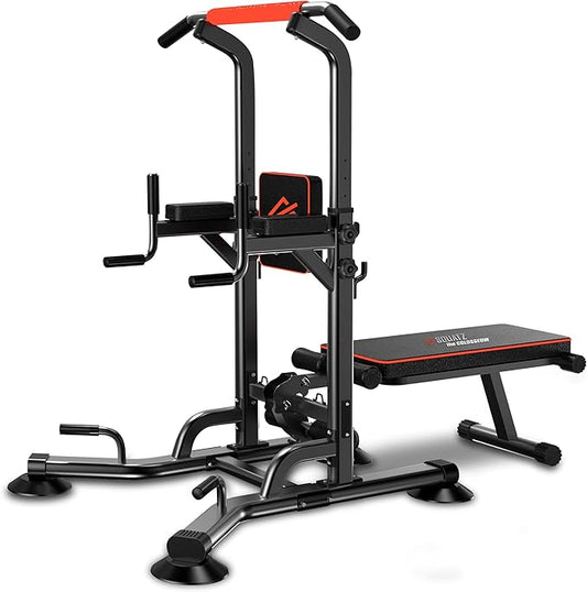 SQUATZ Pull-Up Workout Station with Bench - Multifunctional