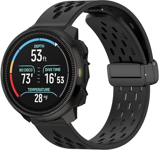 Compatible with SUUNTO OCEAN bands, 20mm, 22mm Quick Release Breathable Soft Silicone Sport Band with Magnetic Butterfly Clousure Replacemet Straps Compatible with SUUNTO OCEAN, RACE, RACE S, VERTICAL, 9 PEAK, 9 PEAK PRO, 5 Peak, 3 Smartwatch