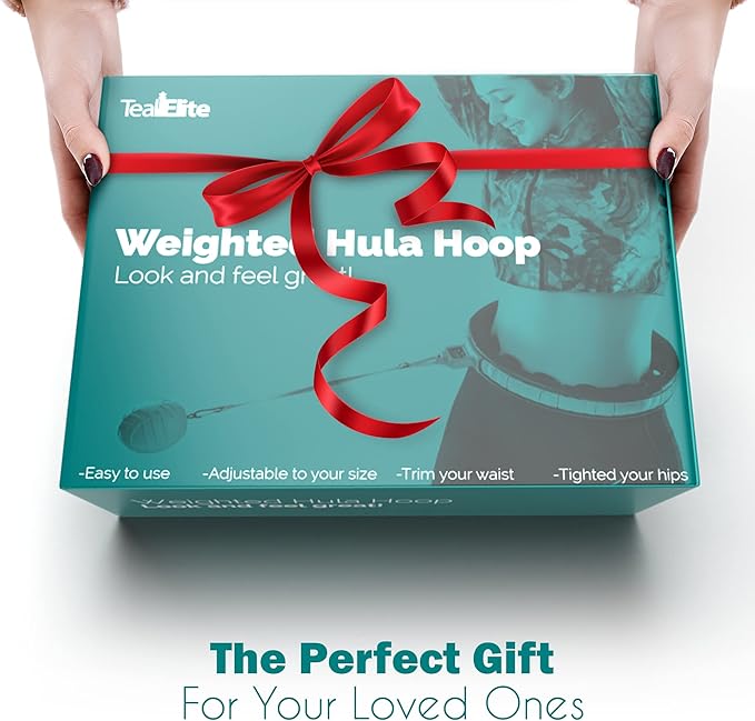 Teal Elite Smart Weighted Hula Hoop for Adults 2 in 1 Abdomen