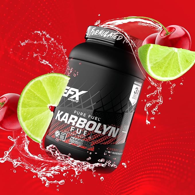 EFX Sports Karbolyn Fuel | Fast-Absorbing Carbohydrate Powder | Carb Load, Sustained Energy, Quick Recovery | Stimulant Free | 37 Servings (Cherry Limeade)