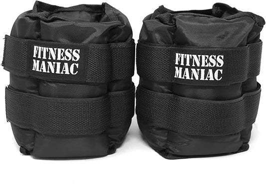 FITNESS MANIAC USA Pro Ankle Weights 1 Pair 16 lbs (8 Pounds