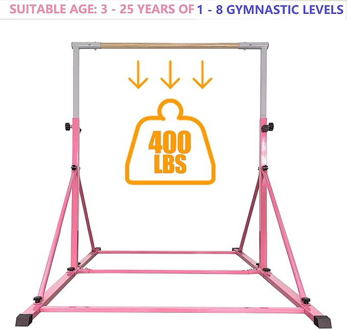 Gymnastic Bar For Kids and Teenage Ages 3-25 5 FT 6 FT 5 FT 6 FT
