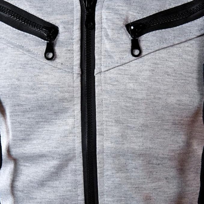 Previn Men's Sleeveless Hoodie Casual Slim Fit Zip Up Drawstring Plain Tank Top Hooded Vests