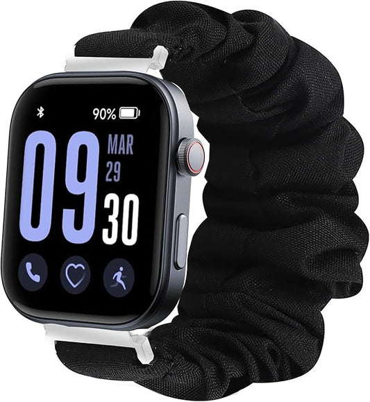 GTX12 Smart Watches Band, Lamshaw 22mm Fabric Elastic Scrunchie Elastic Women Cute Replacement Straps Compatible for Fitpolo GTX12, ENOMIR GTX12, Tensky GTX12, uaue T60, QXQ T60, QCOQ T60 Smart Watches