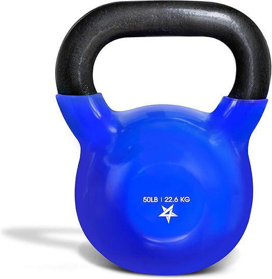 Yes4All 5-65lbs Kettlebells Vinyl Coated Cast Iron