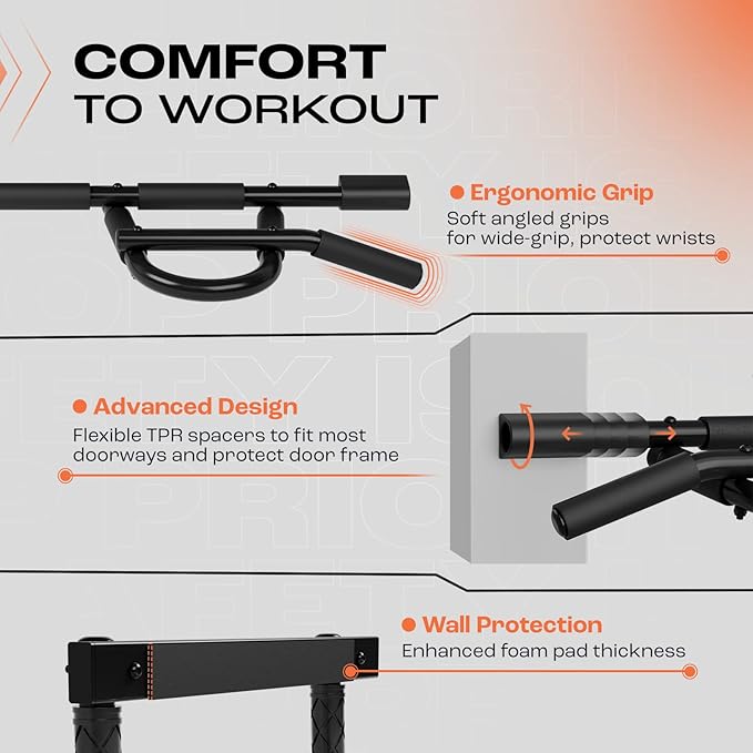 Yes4All Heavy Duty Pull Up Bar for Doorway