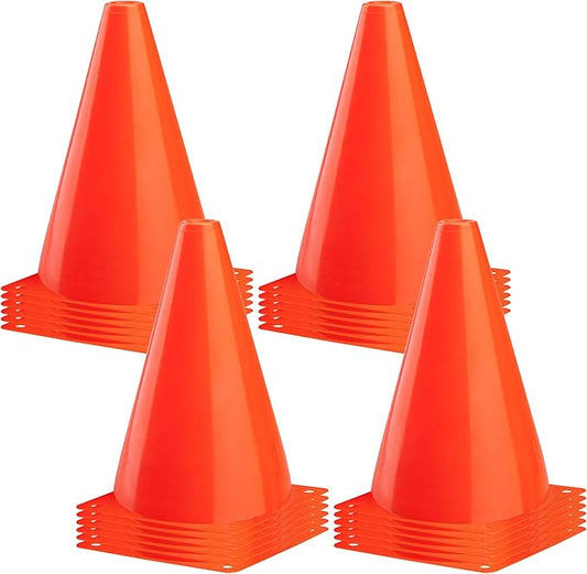 CARTMAN Plastic Training Cones (Set of 12/24 Pack 9" or 12/24 Pack 7" or 12/24 Pack