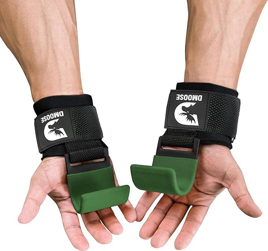 DMoose Fitness Weight Lifting Hooks for Men & 8 mm
