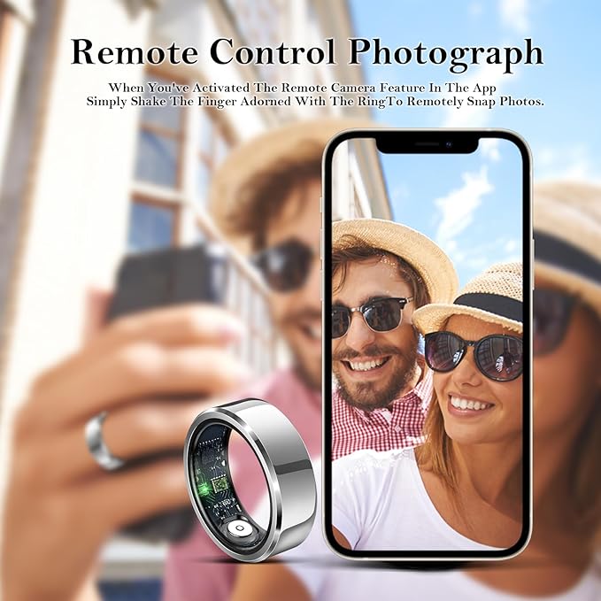 Smart Ring for Women Men-Wearable Fitness Tracker with Sleep Tracking Heart Rate Blood Oxygen Healthy Monitor Ring Activity Monitoring Steps Calories