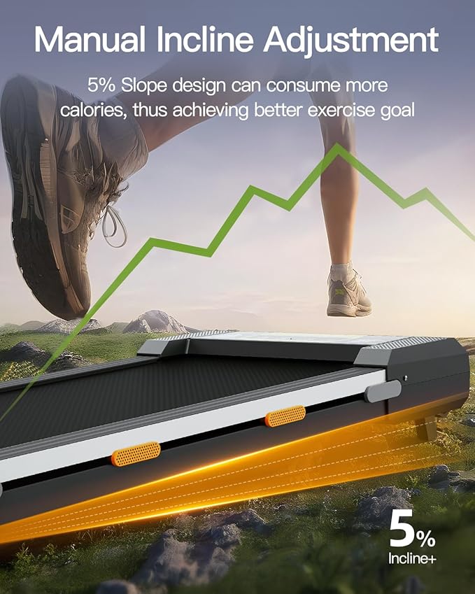 Walking Pad with Incline, Under Desk Treadmill for Home, 2.5HP Portable Treadmills with Remote Control, 4 in 1 Incline Treadmill with LED Display