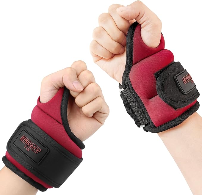 Frelaxy Wrist Weights with Thumb Loops Lock for Men Women 1lb*2 2lbs*2 3lbs*2 Ankle Weights Weighted Gloves for Running Strength Training Yoga Walking Exercises