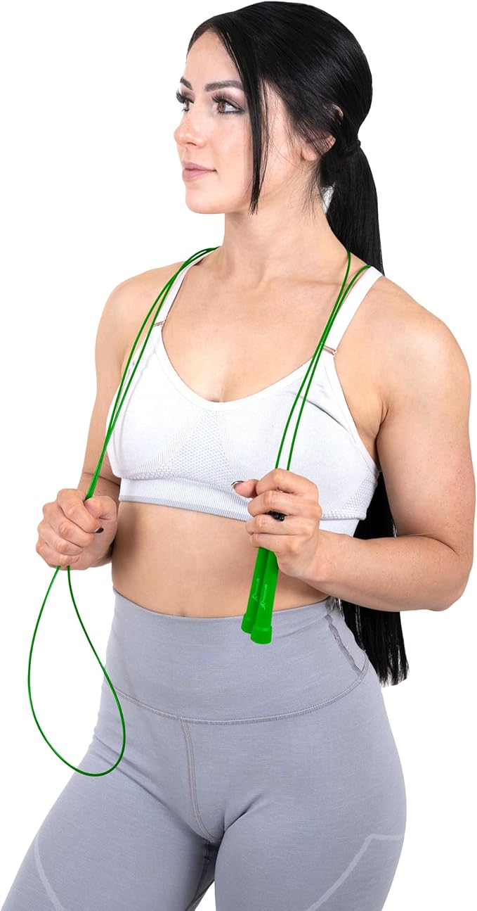 ProsourceFit Speed Jump Rope 10’ Adjustable Length, Super Fast Turning for Cardio, Boxing