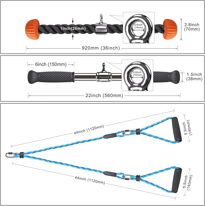 Kipika 48" Wall Mounted Multifunction Cable Pulley System Gym 48" Wall