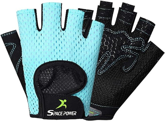 spacepower Workout Gloves - Lightweight Breathable Gym Gloves for Women & Men's Exercise