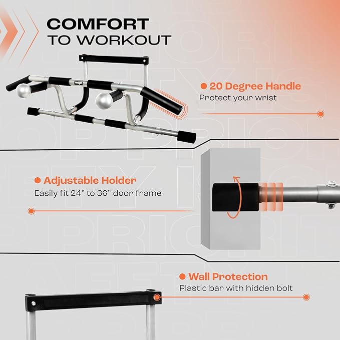 Yes4All Heavy Duty Pull Up Bar for Doorway