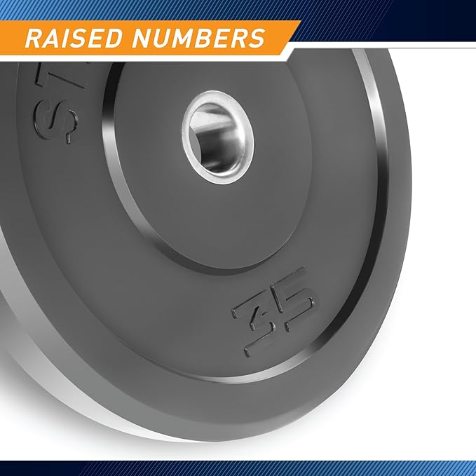 Steelbody Olympic Rubber Bumper Weight Plate - 10 lb. / 25 lb. / 35 lb. / 45 lb. Workout Weights
