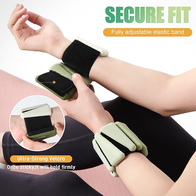 Wrist Weights for Women At Home 1Lb Ankle 2 Adjustable