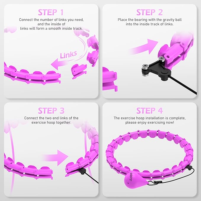 Weighted Hula Circle with 24 Links for Adults