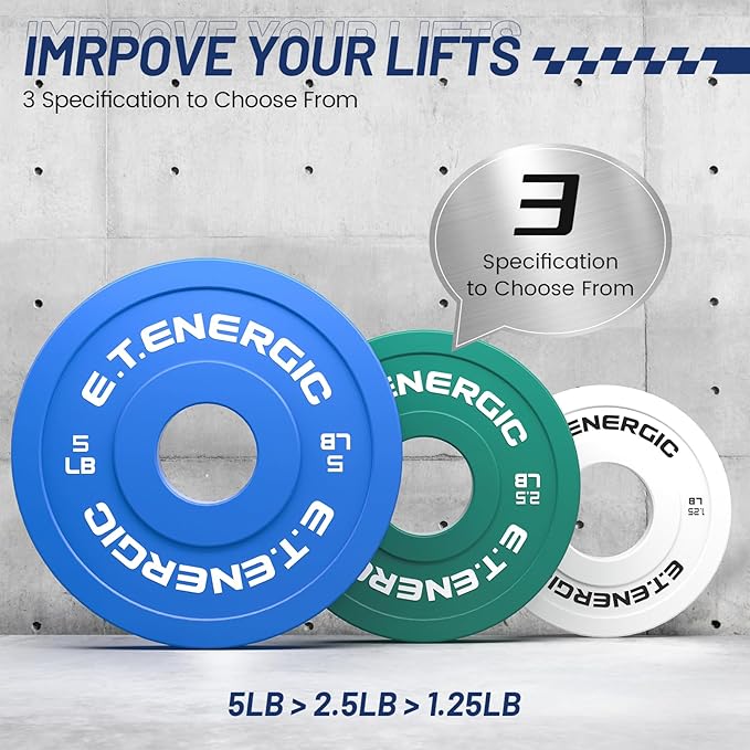 Fractional Weight Plates Set, Odorless Micro Weight Plates for Olympic Barbells for Change Plates Strength Training
