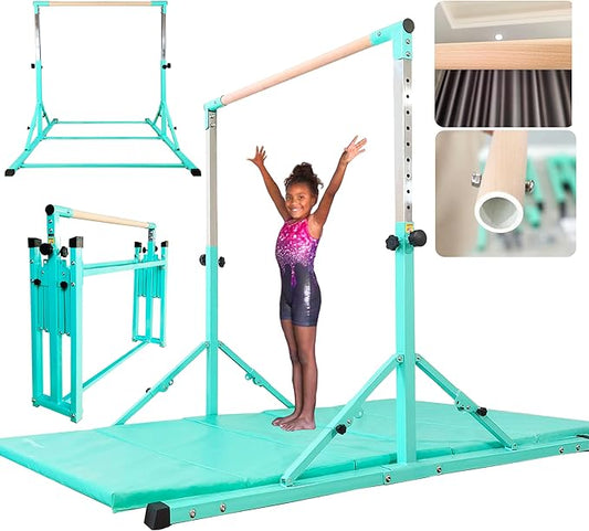 PreGymnastic Foldable Gymnastics Bar 6FT Gymnastic 3-18, Weight 500 LB,