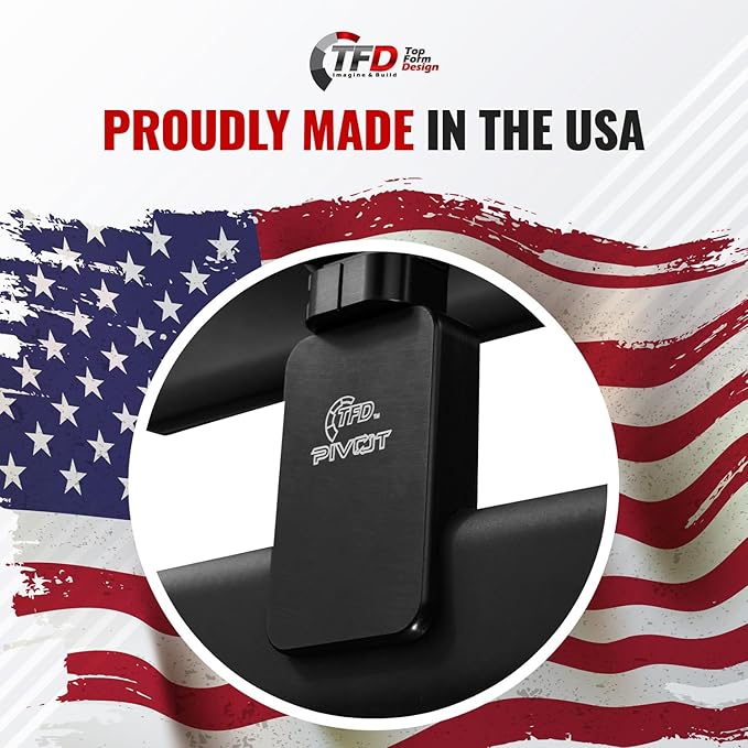 TFD The Pivot-T Compatible with Peloton Tread - Rotate Your Monitor 360 w/The Ultimate Swivel Mount - Made w/Hard Anodized Materials