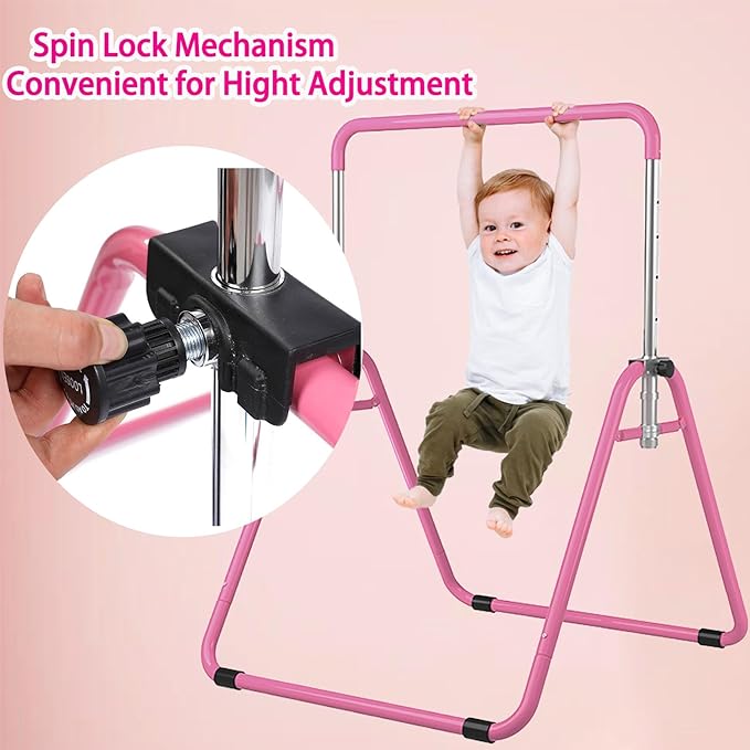 Kids Gymnastics Bar Gymnastic Equipment for Home Adjustable 3-7 Years