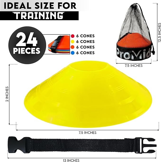 Soccer Cones for Training - (24 50 & 100 Pcs)